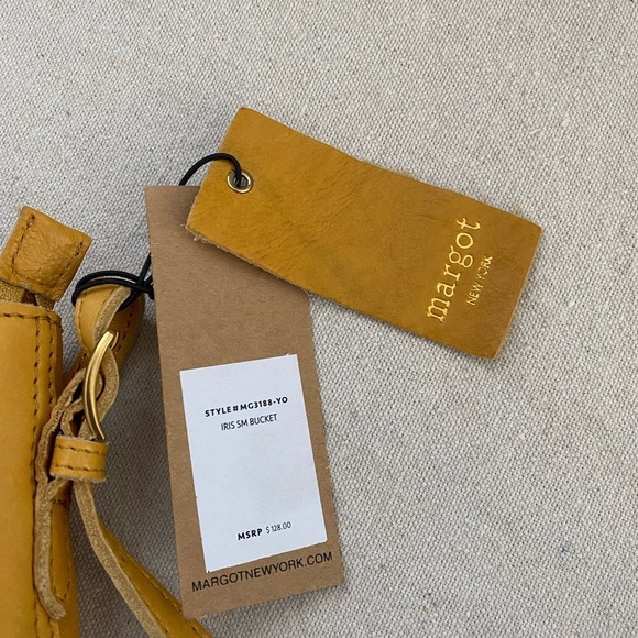 🆕Margot New York🔥
Mustard Yellow Iris Bucket Leather shoulder Purse - Picture 4 of 7